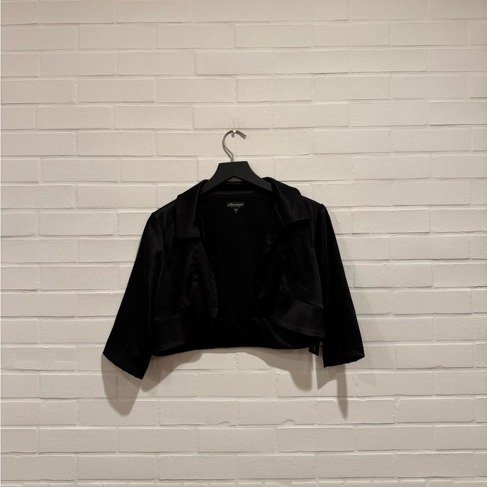 Signature by Sangria Black Shrug